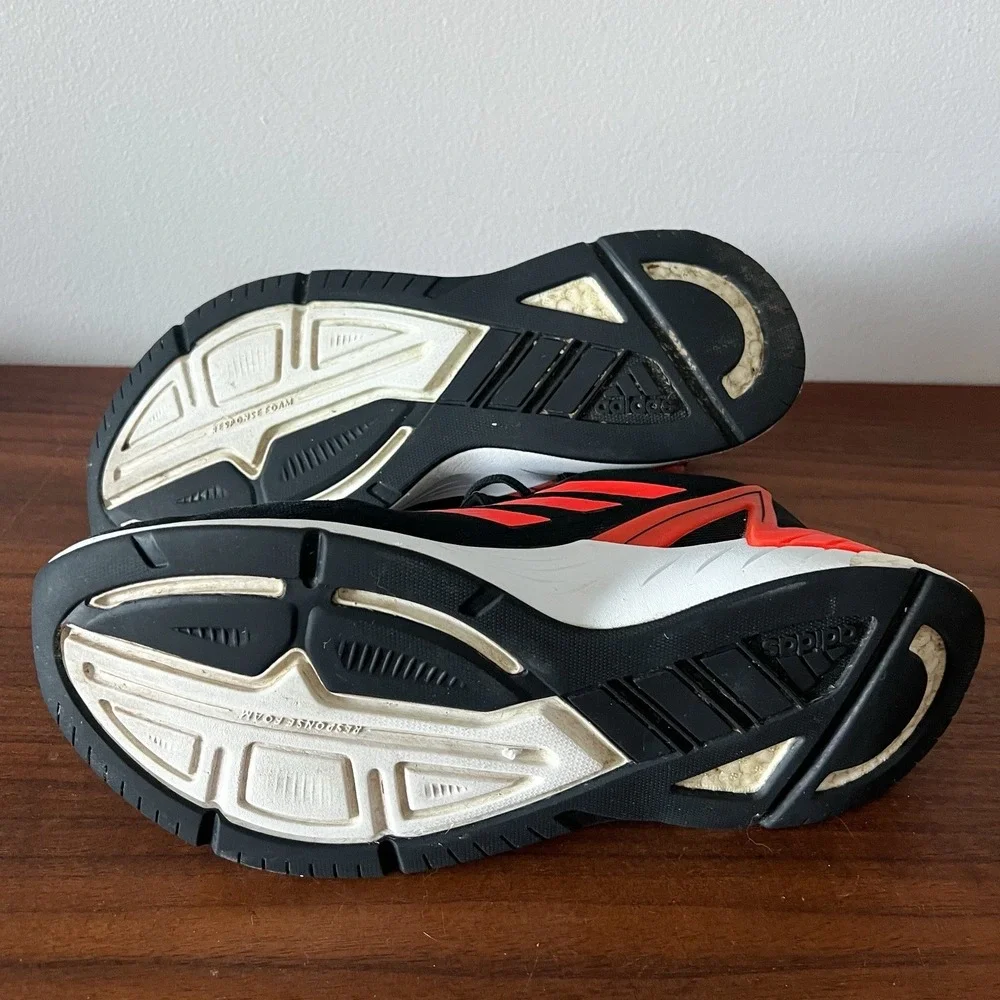 Adidas Response Super Running Shoes Black Solar Red Boost Men's Size 8 FZ1975